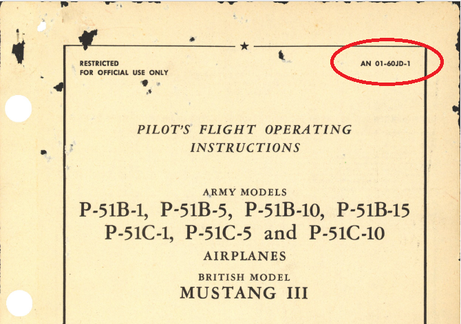 AN, or Army-Navy number on P-51 pilot's manual AN, or Army-Navy number on P-51 pilot's manual
